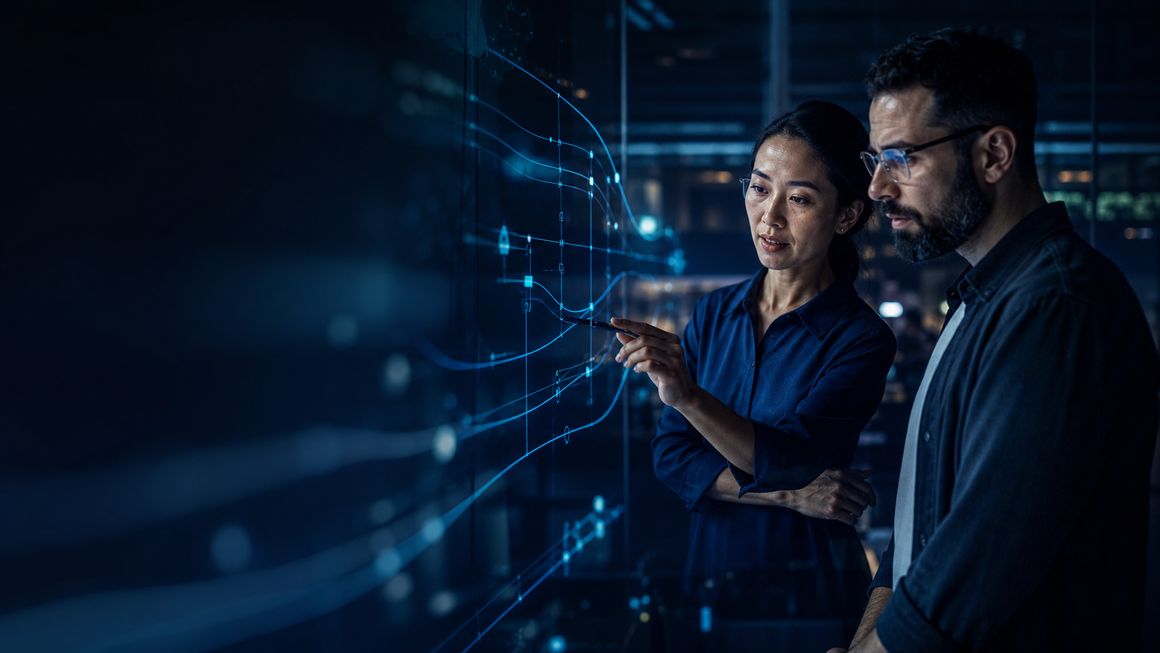 Senior engineers reviewing a fintech delivery flow